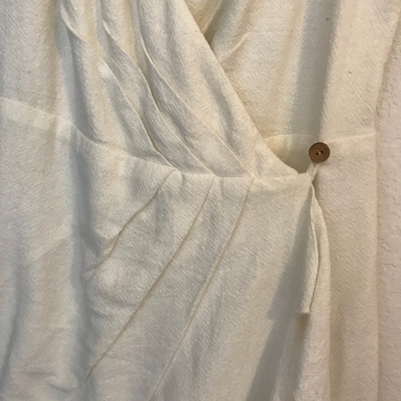 FREE PEOPLE White Wrap Mini Dress xs - Picture 3 of 4